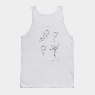 Shoes and Heels Vintage Patent Hand Drawing Tank Top